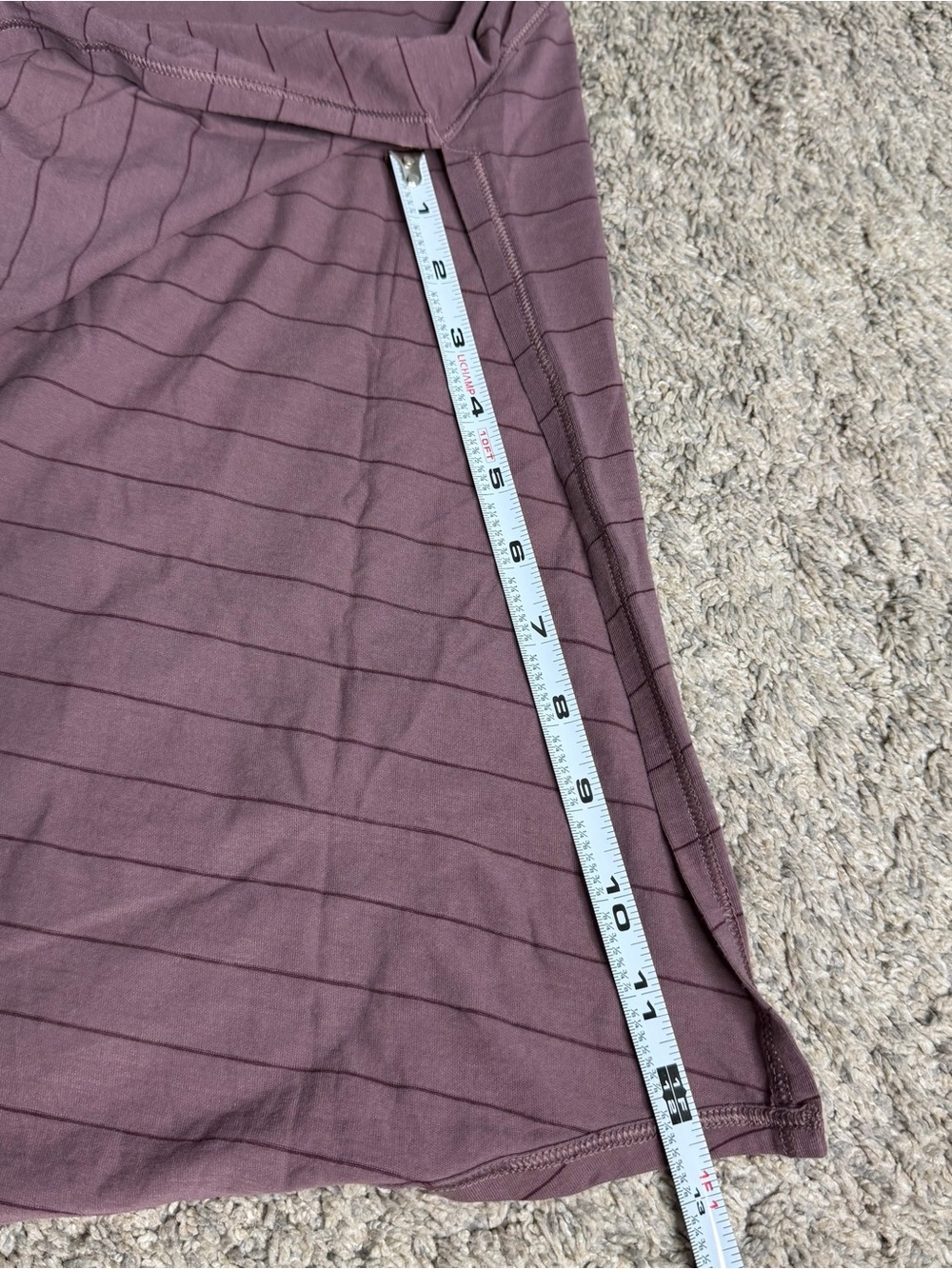 Lululemon Long for Length tank large purple pima cotton athleisure athletic - Picture 10 of 11